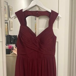 Azazie bridesmaid dress. Cabernet color.